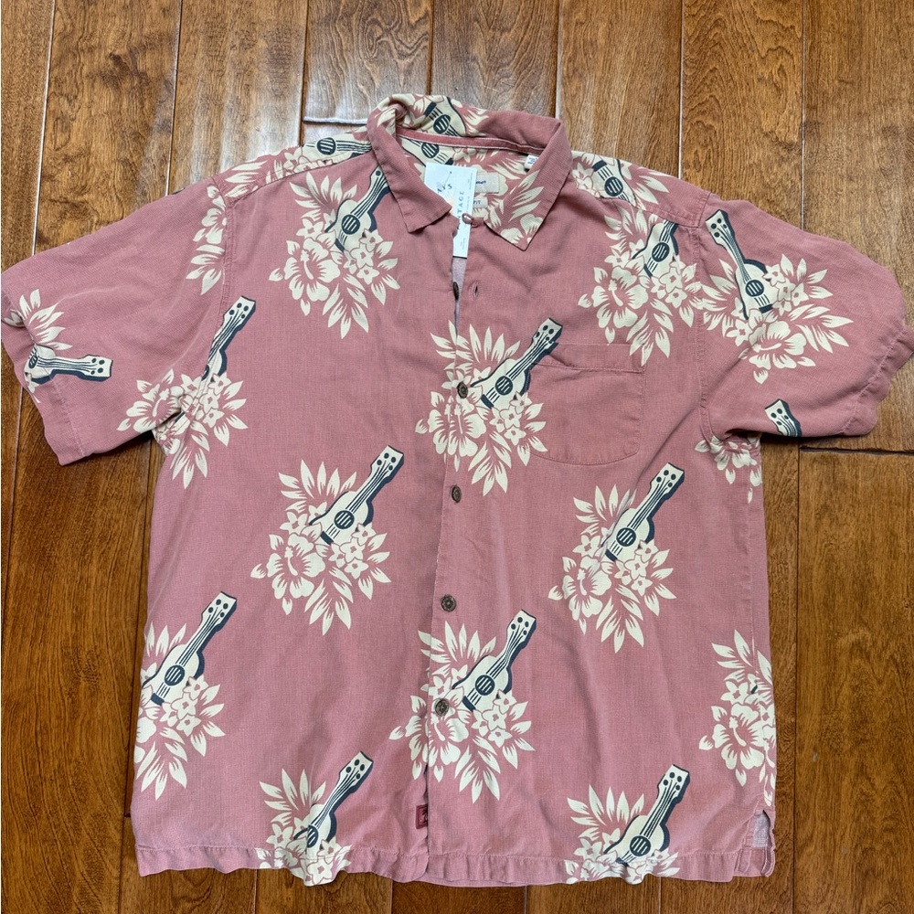 Tommy Bahama Pink Floral Men's Shirt Large